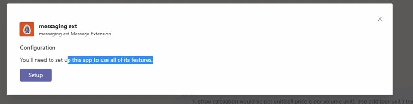 How to create Action based Messaging Extension as Teams App
