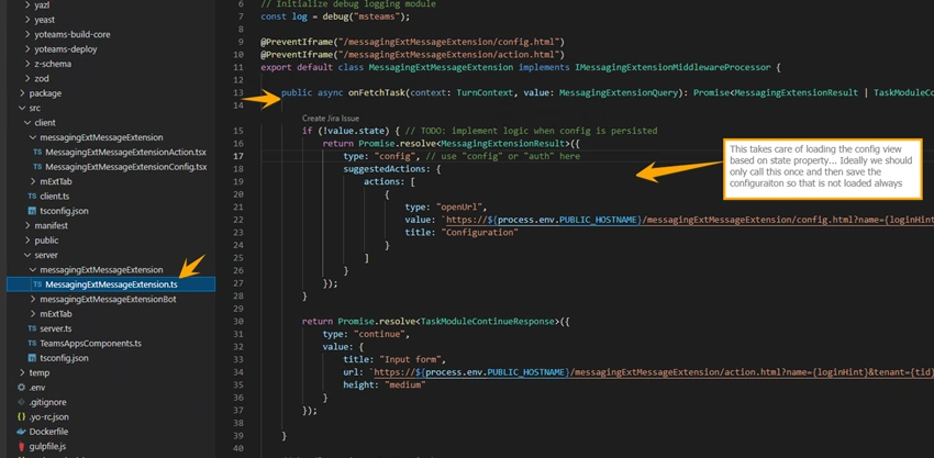 How to create Action based Messaging Extension as Teams App