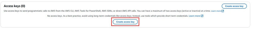 Create Access key