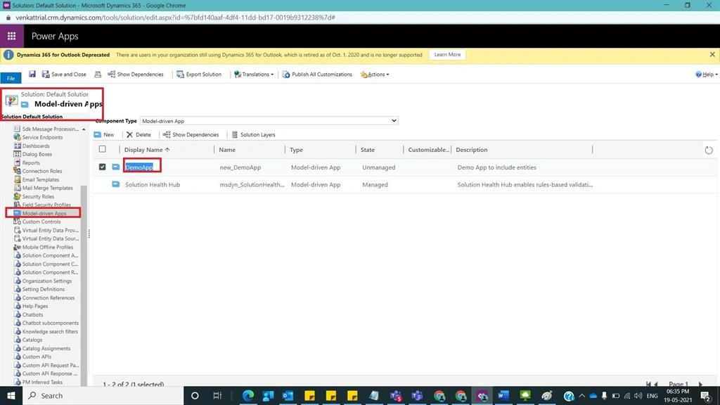 How To Create An App In D365 CRM