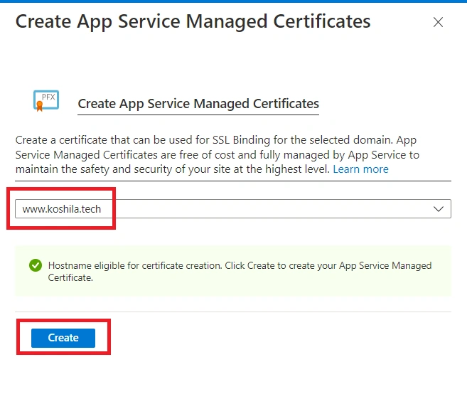 How to Create an App Service Managed Certificate in Azure