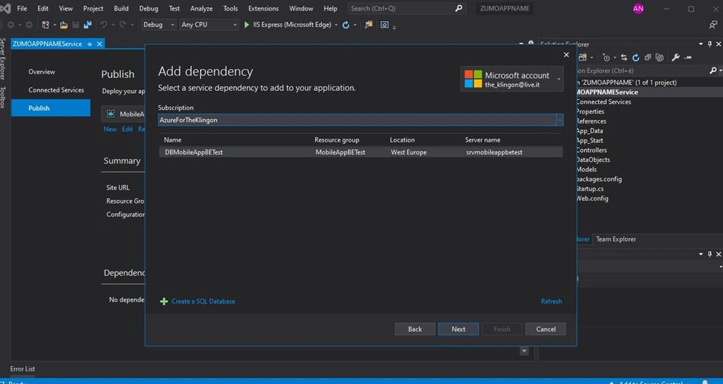 How To Create An Azure Back-End For A Xamarin.Forms Application