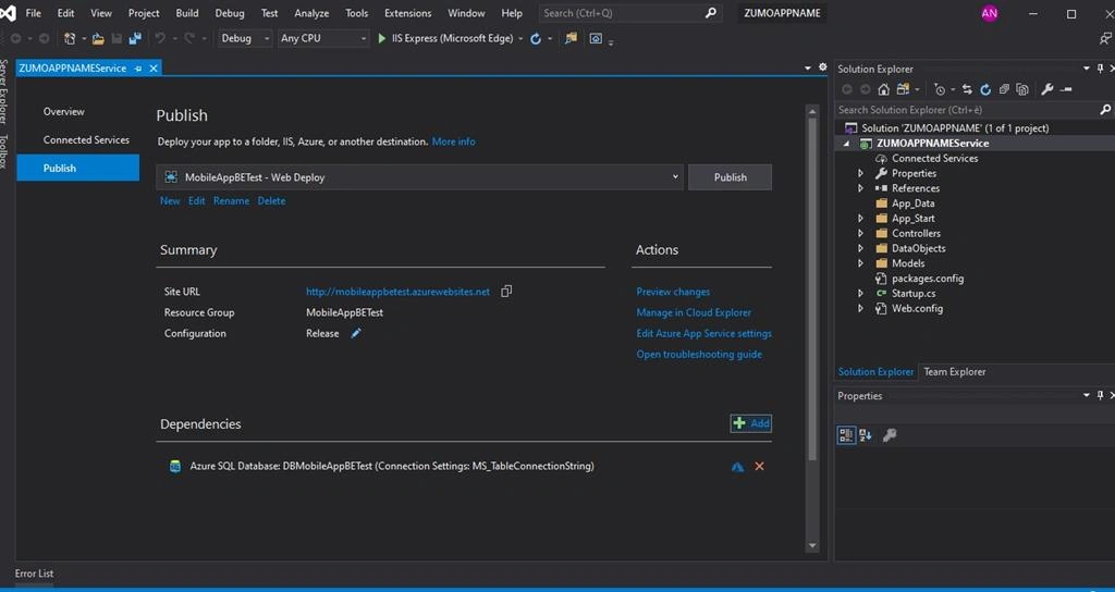 How To Create An Azure Back-End For A Xamarin.Forms Application
