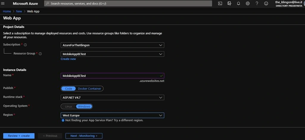 How To Create An Azure Back-End For A Xamarin.Forms Application