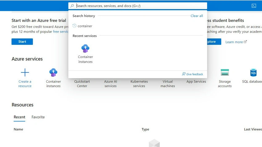Container instances
