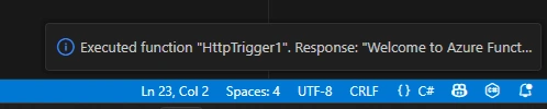 While executing function locally