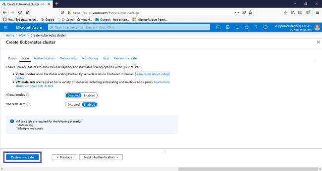 How to Create an Azure Kubernetes service (AKS) in Azure portal