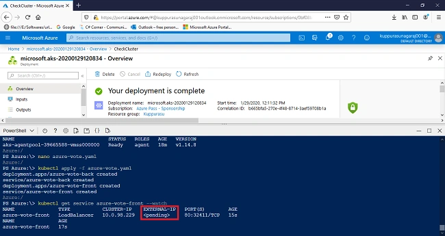 How to Create an Azure Kubernetes service (AKS) in Azure portal