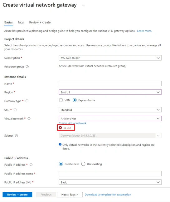 How To Create An Azure Virtual Network Gateway Using PowerShell
