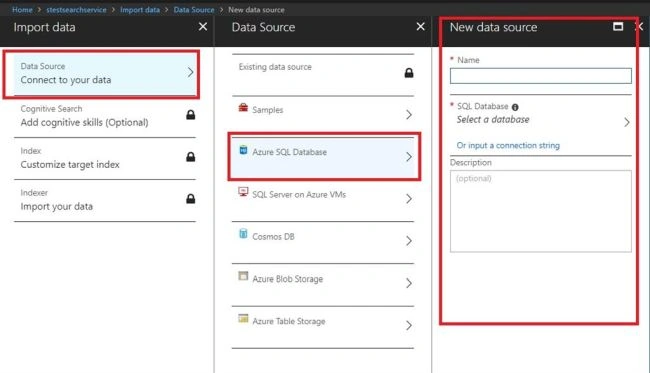 How to create an Index using Import Data, Create an indexer