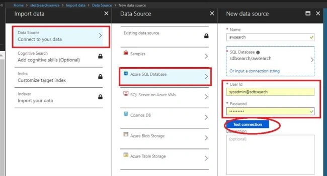 How to create an Index using Import Data, Create an indexer