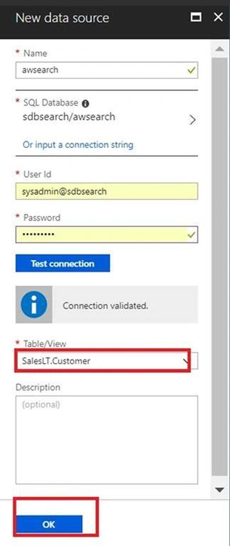 How to create an Index using Import Data, Create an indexer