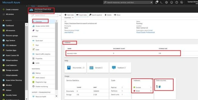 How to create an Index using Import Data, Create an indexer