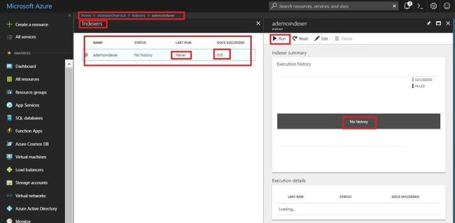 How to create an Index using Import Data, Create an indexer