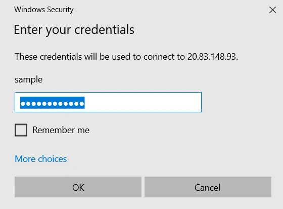 Enter the password