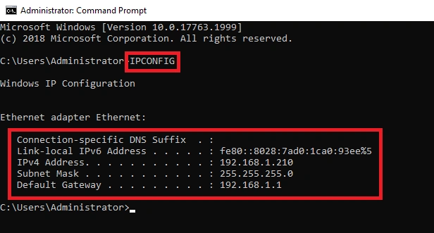 IP CONFIG