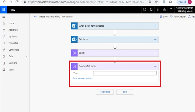 How To Create And Format HTML Table Using Microsoft Flow And SharePoint Online
