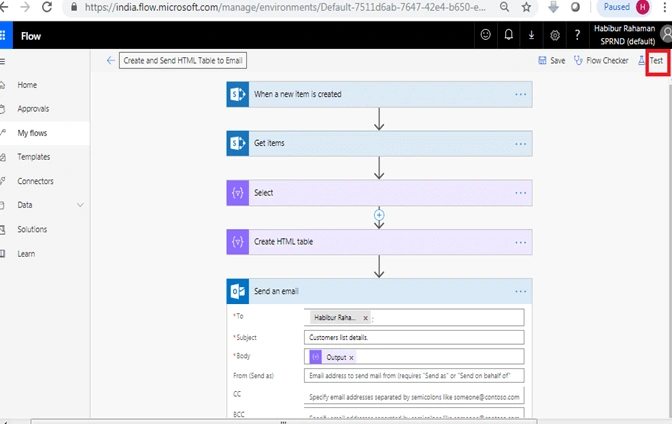 How To Create And Format HTML Table Using Microsoft Flow And SharePoint Online