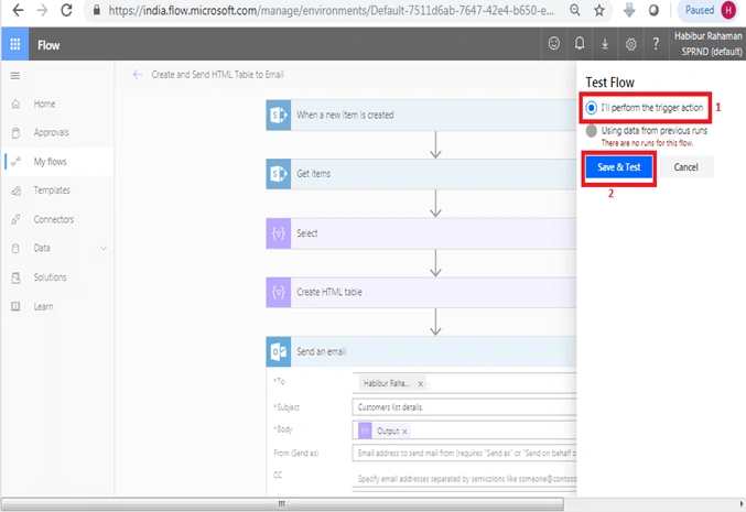 How To Create And Format HTML Table Using Microsoft Flow And SharePoint Online