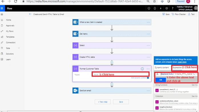 How To Create And Format HTML Table Using Microsoft Flow And SharePoint Online
