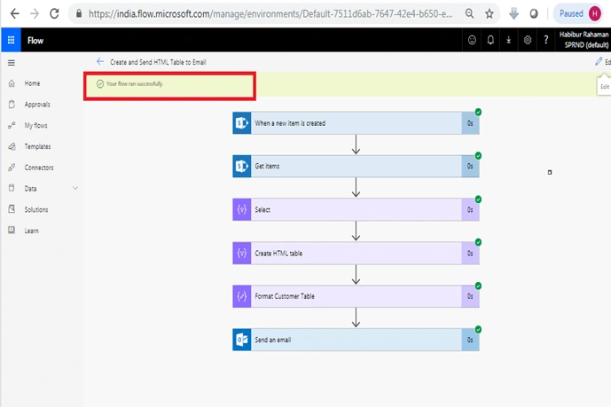 How To Create And Format HTML Table Using Microsoft Flow And SharePoint Online
