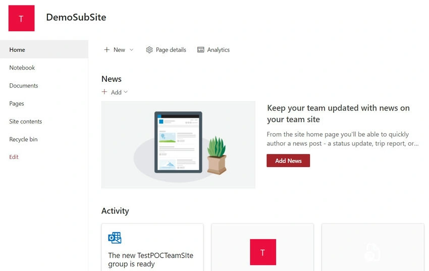 Demo subsite
