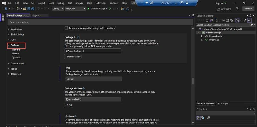 How to Create and Publish NuGet Package Using Visual Studio with .NET 7