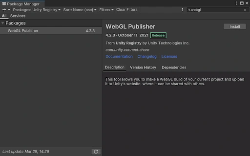 Share Web GL game