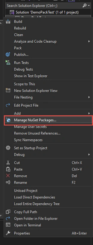 Create and Test NuGet Package Locally in Visual Studio 2022