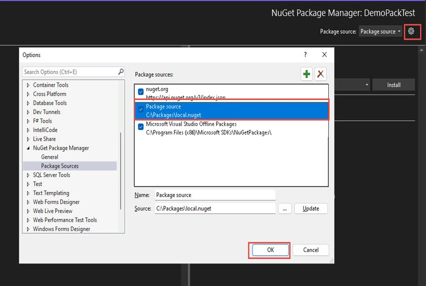 Create and Test NuGet Package Locally in Visual Studio 2022