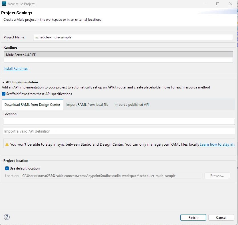 Project setting