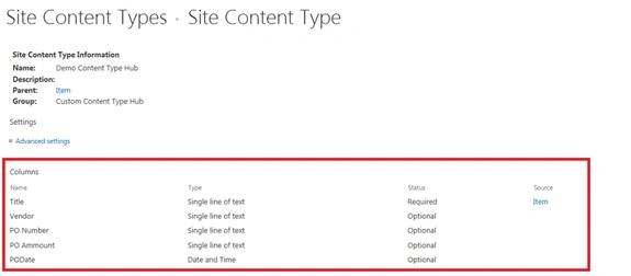 Demo Content Type Hub