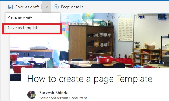 How To Create And Use Page Template In SharePoint Online