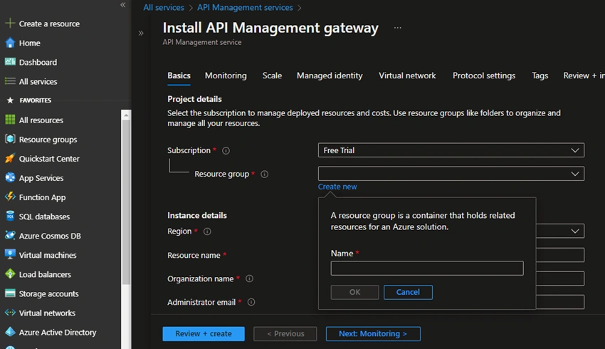 How to create Azure API Management