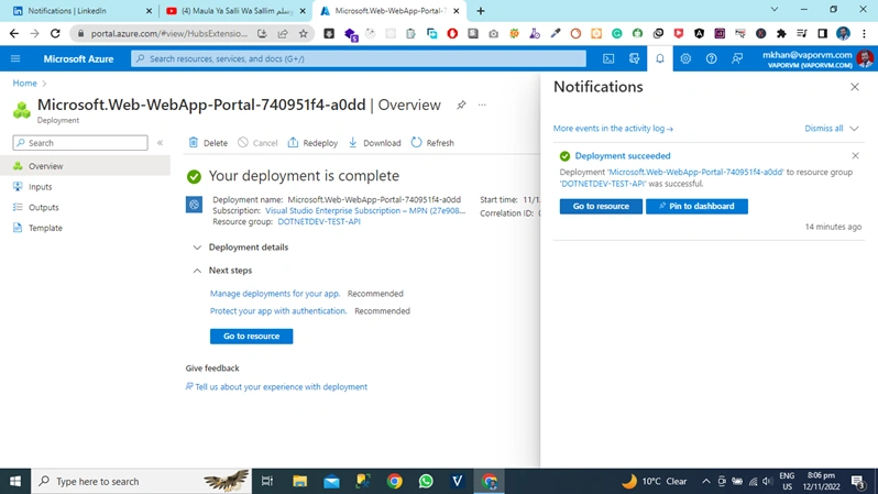 How To Create Azure App Using Azure Cloud Portal