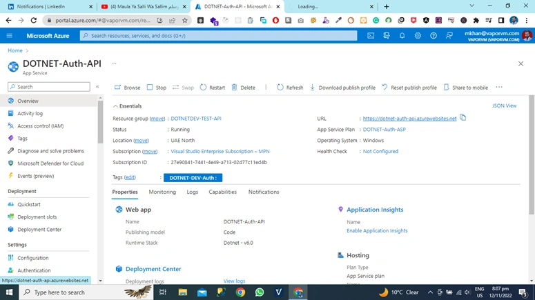 How To Create Azure App Using Azure Cloud Portal