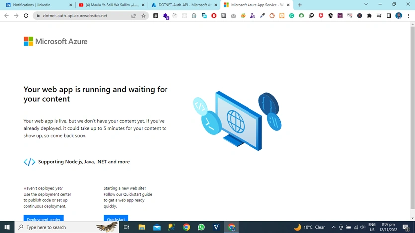 How To Create Azure App Using Azure Cloud Portal