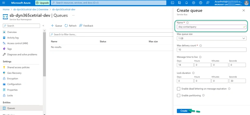 How To Create Azure Service Bus And Queue In Microsoft Azure Portal