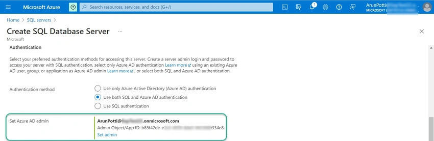  Create Azure SQL Server Database