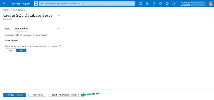  Create Azure SQL Server Database