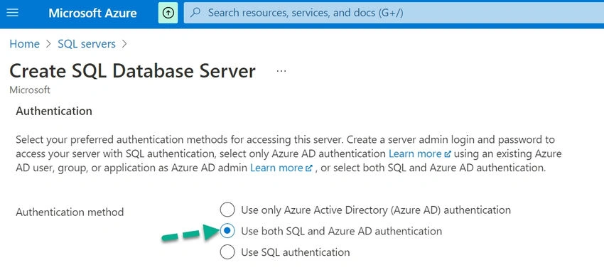  Create Azure SQL Server Database