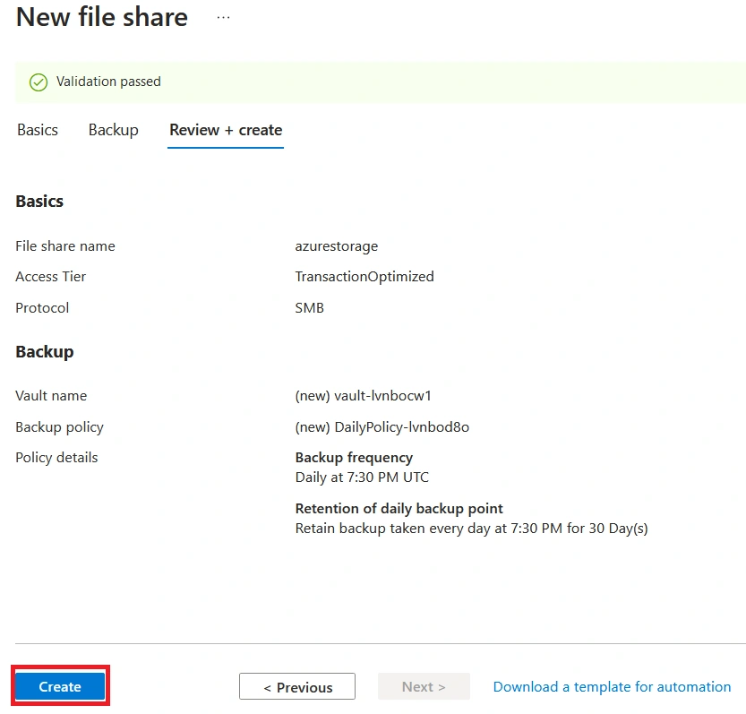 New file share