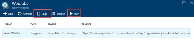 Web job run