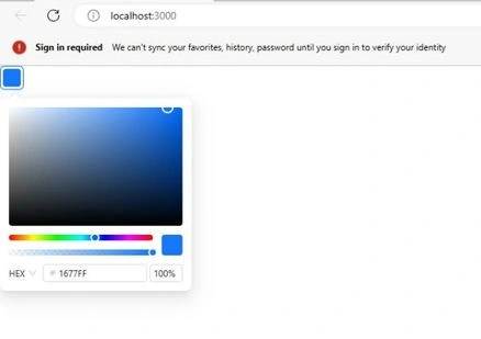 ColorPicker Using Ant Design UI In ReactJS