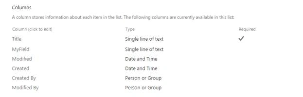 column