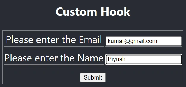 How To Create Custom Hook