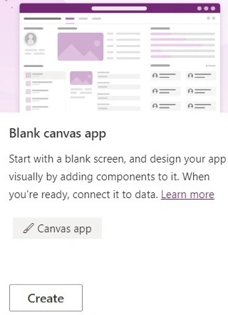 Select blank app