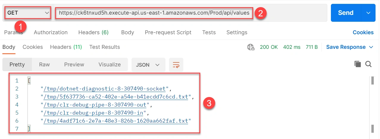 create test files in AWS Lambda tmp directory