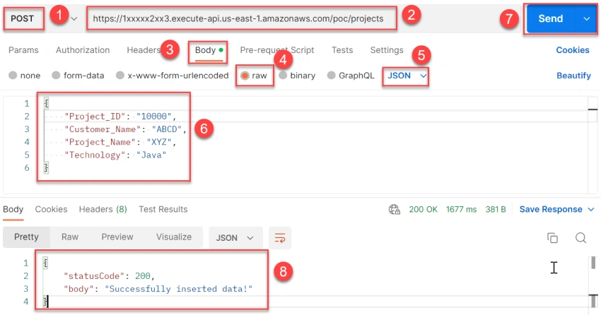 How to create item in Amazon DynamoDB using AWS Lambda with Python