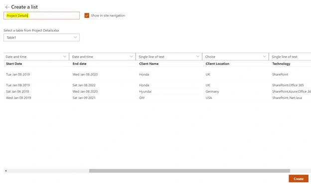 How To Create List From Excel In SharePoint Online Modern Site